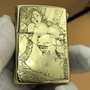 Zippo High Polish Brass Lighter – Deep Engraved Artistic Body Design