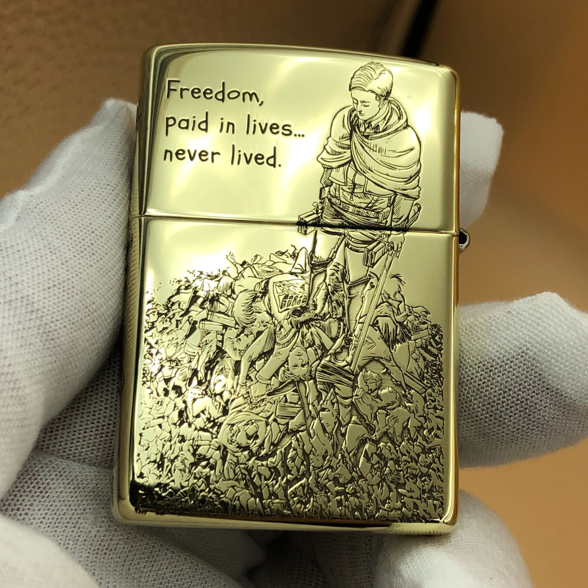 Limited Edition Brass Zippo® – Deep Engraving (Levi & Erwin Inspired)