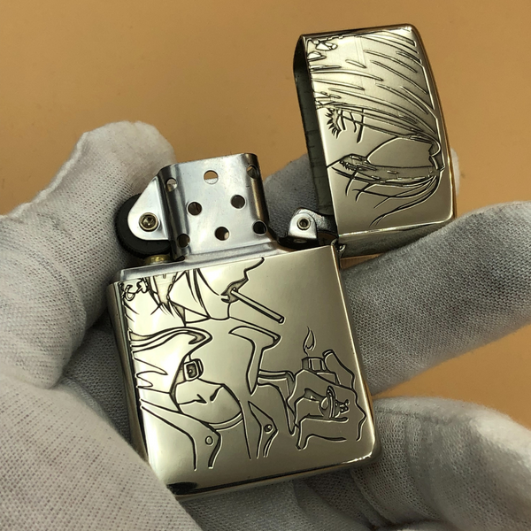 NANA Anime Deep Engraved Metal Lighter – Black Stones Design | Zorro Cupronickel Windproof Lighter