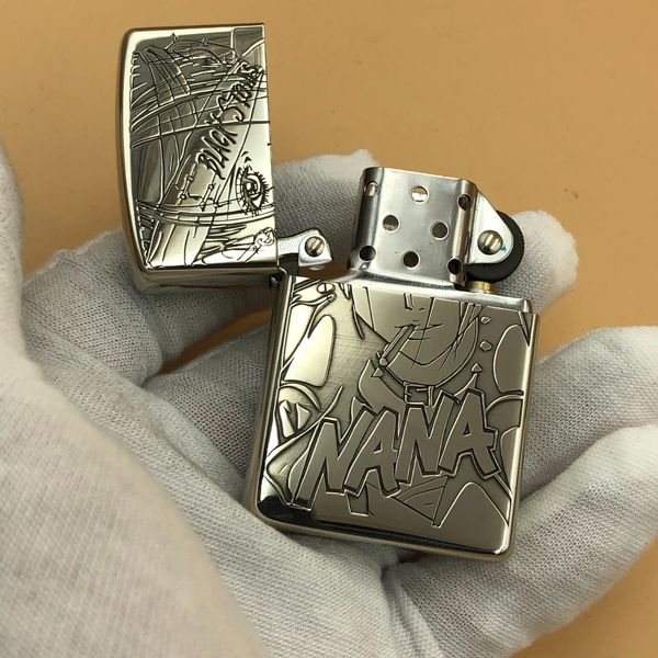 NANA Anime Deep Engraved Metal Lighter – Black Stones Design | Zorro Cupronickel Windproof Lighter