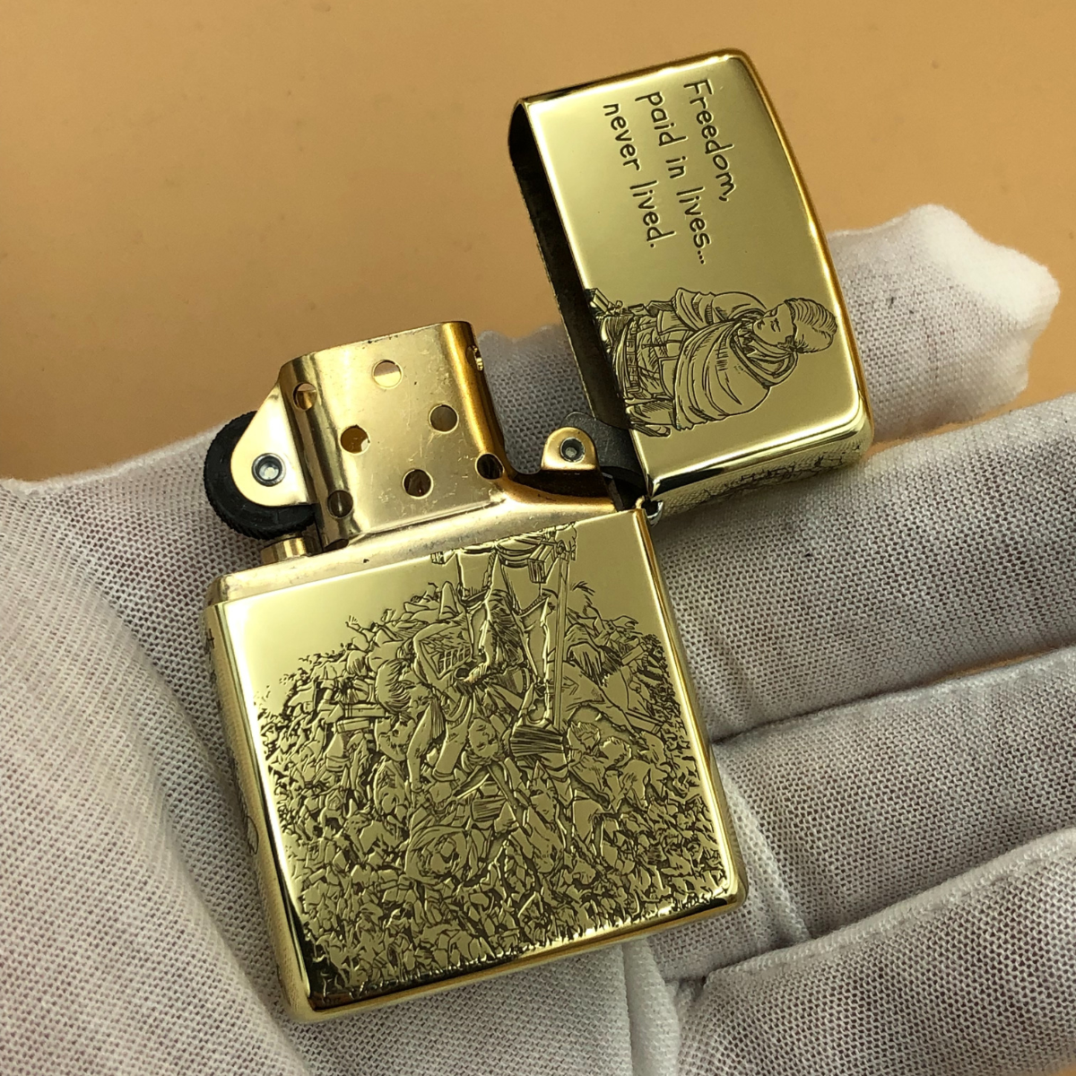 Limited Edition Brass Zippo® – Deep Engraving (Levi & Erwin Inspired)
