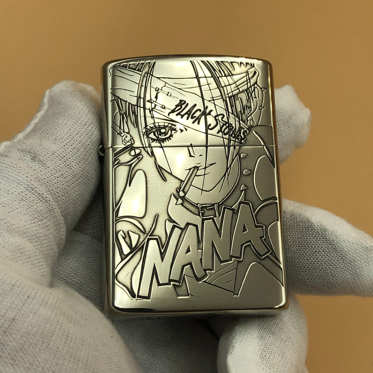 NANA Anime Deep Engraved Metal Lighter – Black Stones Design | Zorro Cupronickel Windproof Lighter