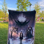 Solo Leveling Woven Blanket – Anime Throw Blanket with Sung Jin-Woo Design – Soft & Durable Anime Decor for Fans