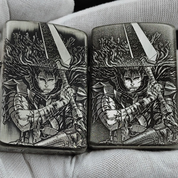 Berserk Zorro White Copper Armor Lighter – Deep Carved (2 Finishes)