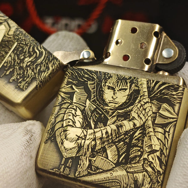 Berserk Zippo Armor – Deep Engraved Brass Lighter