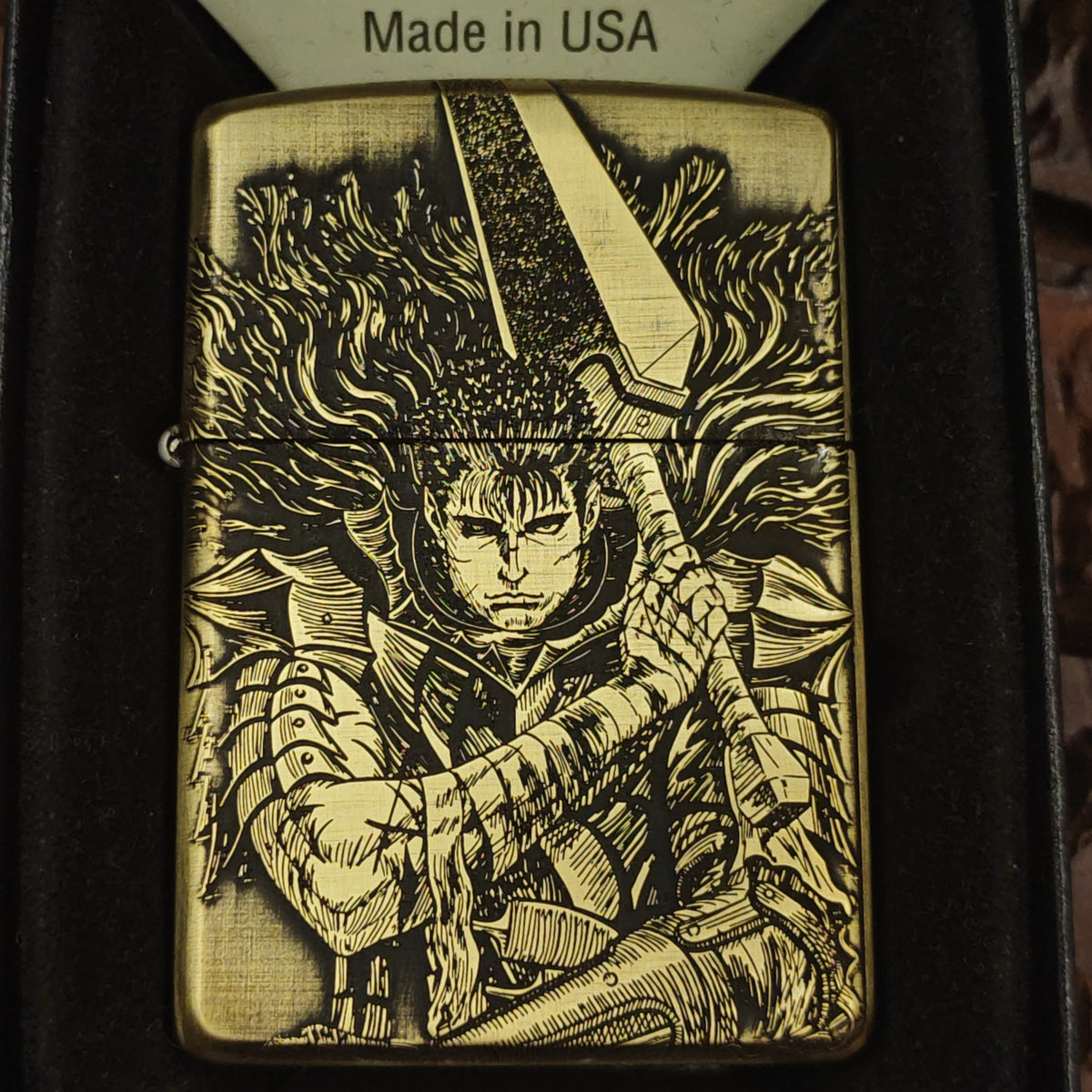 Berserk Zippo Armor – Deep Engraved Brass Lighter