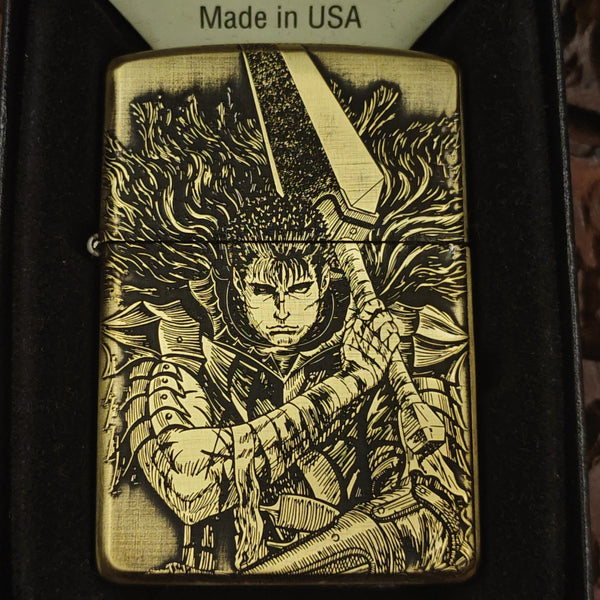 Berserk Zippo Armor – Deep Engraved Brass Lighter
