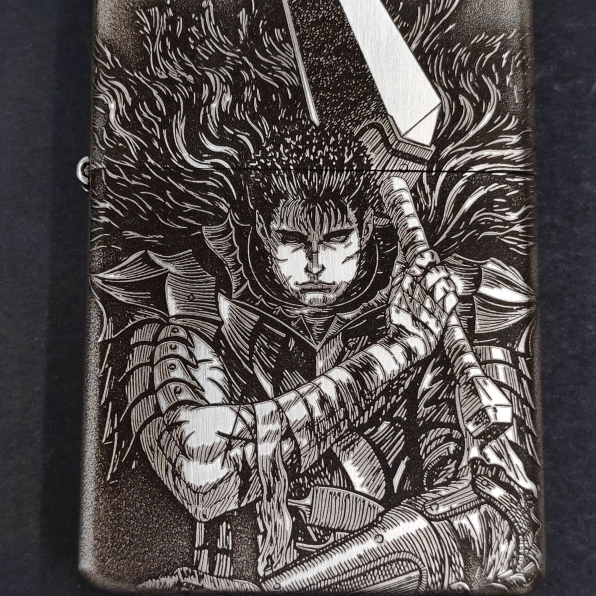 Berserk Zorro White Copper Armor Lighter – Deep Carved (2 Finishes)