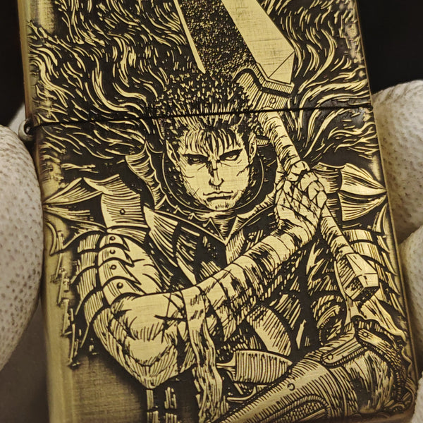 Berserk Zippo Armor – Deep Engraved Brass Lighter