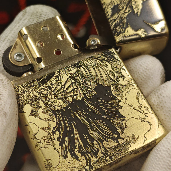 Berserk Zippo Armor – Deep Engraved Brass Lighter