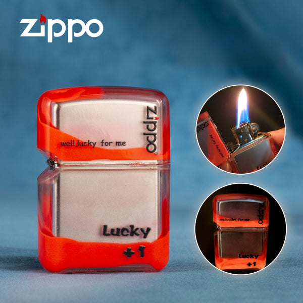 Zippo Windproof Lighter - Custom Luminous Quicksand Acrylic Shell