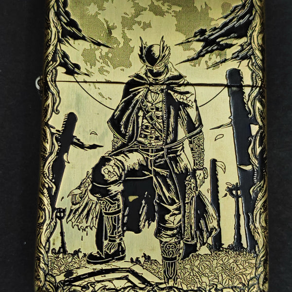 Bloodborne Zorro Copper Lighter – Deep Engraved Dual-Sided