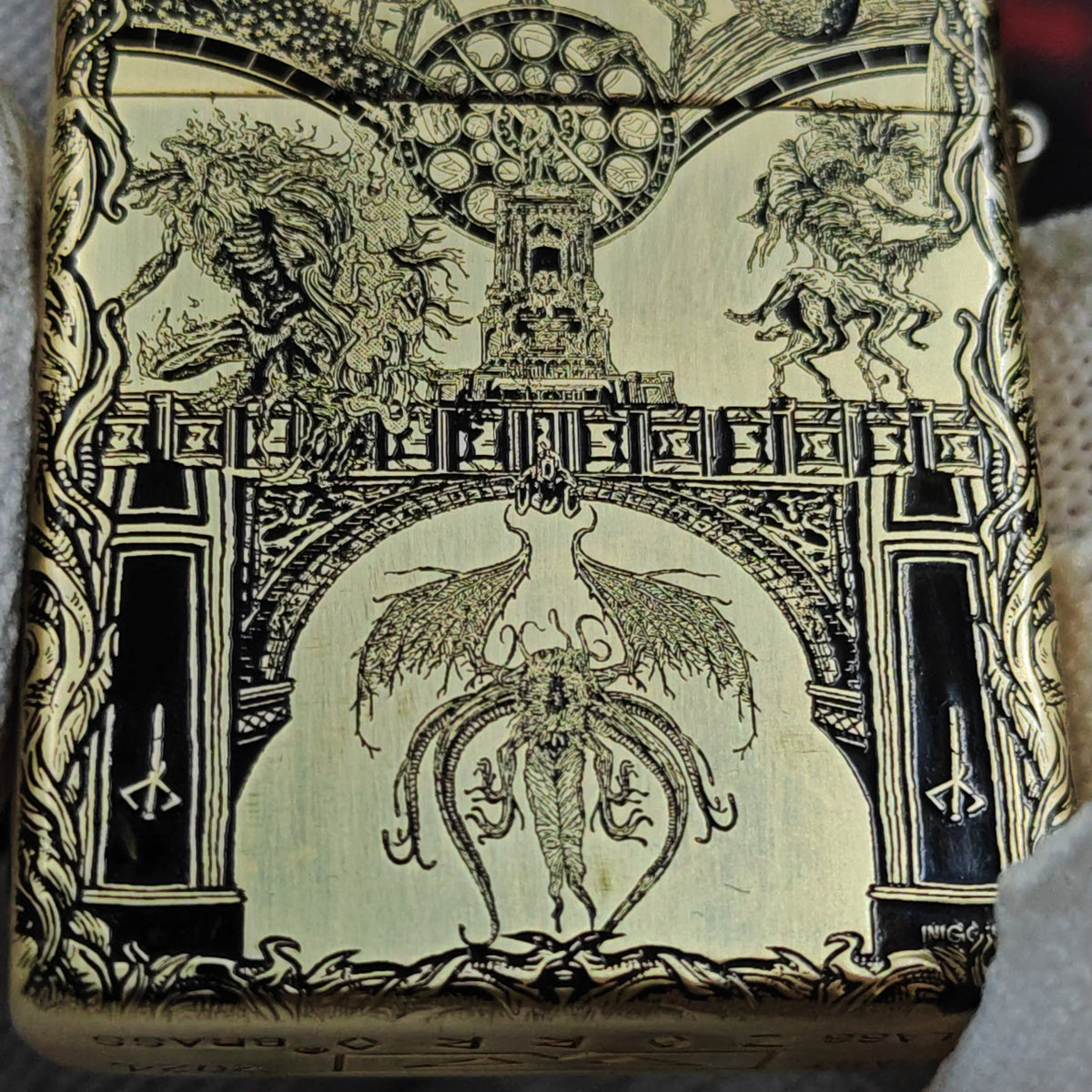 Bloodborne Zorro Copper Lighter – Deep Engraved Dual-Sided