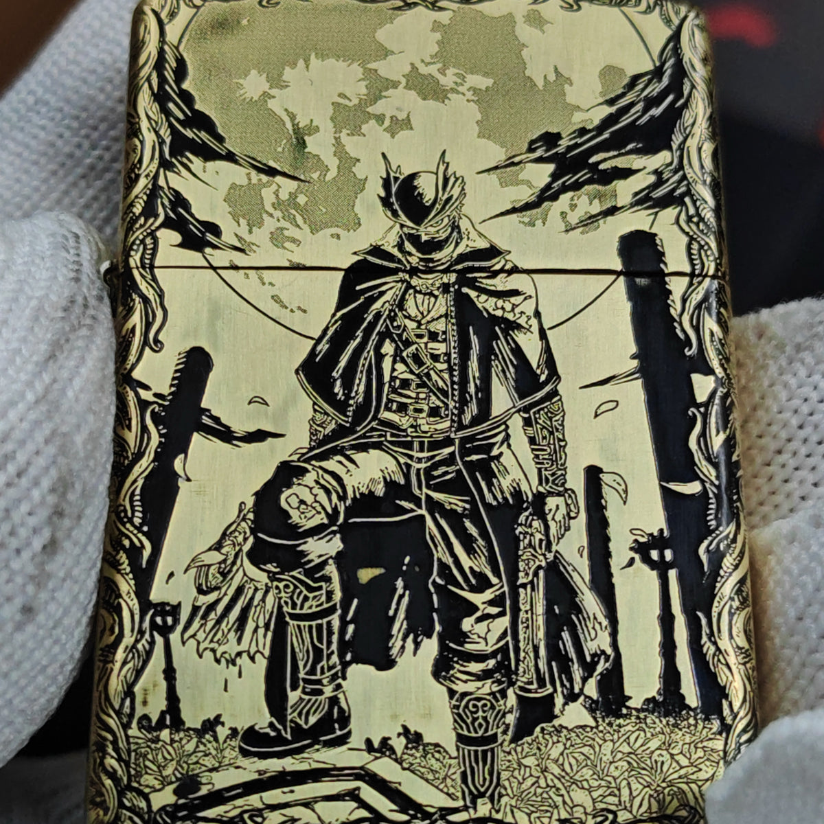 Bloodborne Zorro Copper Lighter – Deep Engraved Dual-Sided