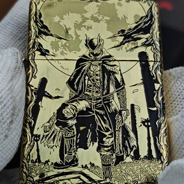 Bloodborne Zorro Copper Lighter – Deep Engraved Dual-Sided