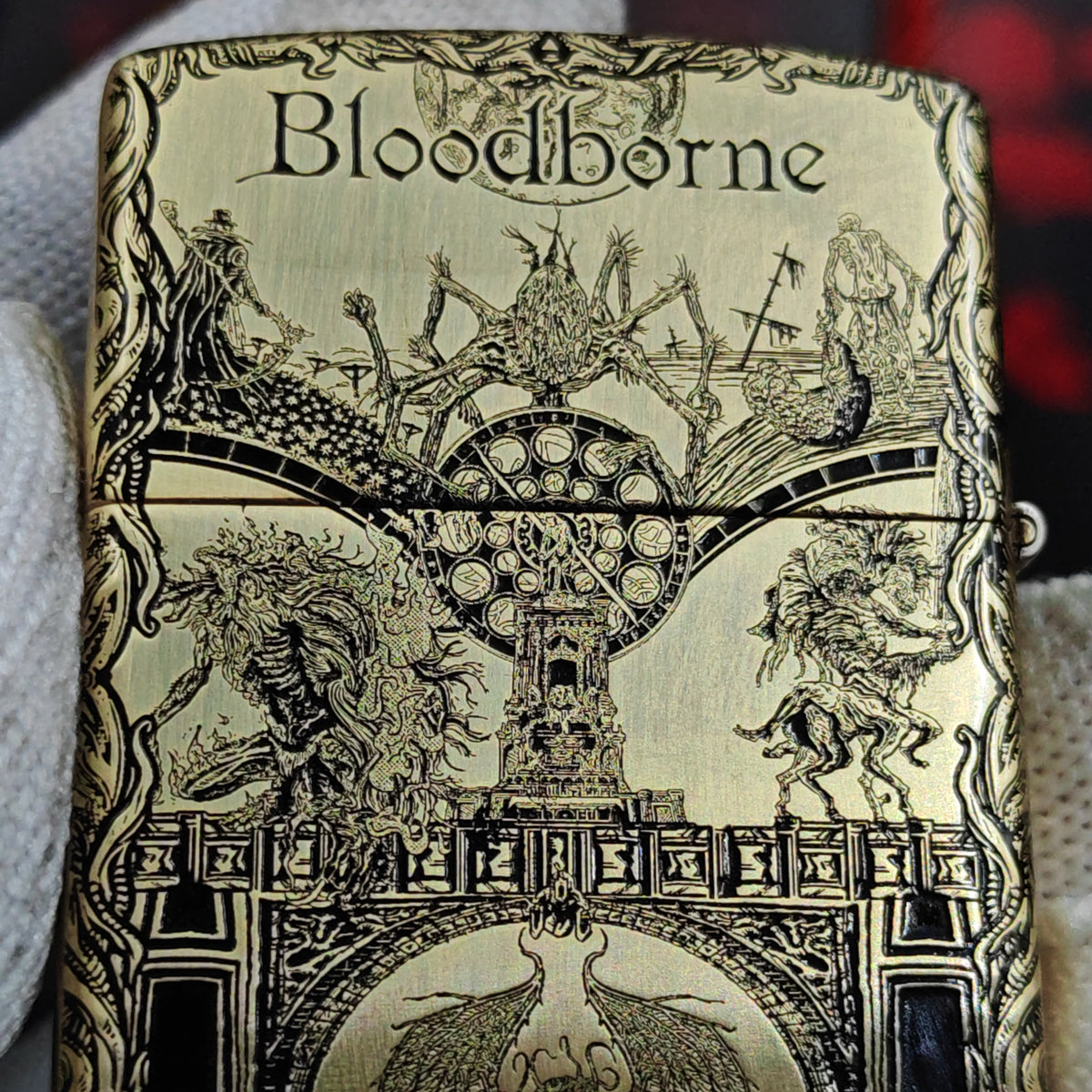 Bloodborne Zorro Copper Lighter – Deep Engraved Dual-Sided