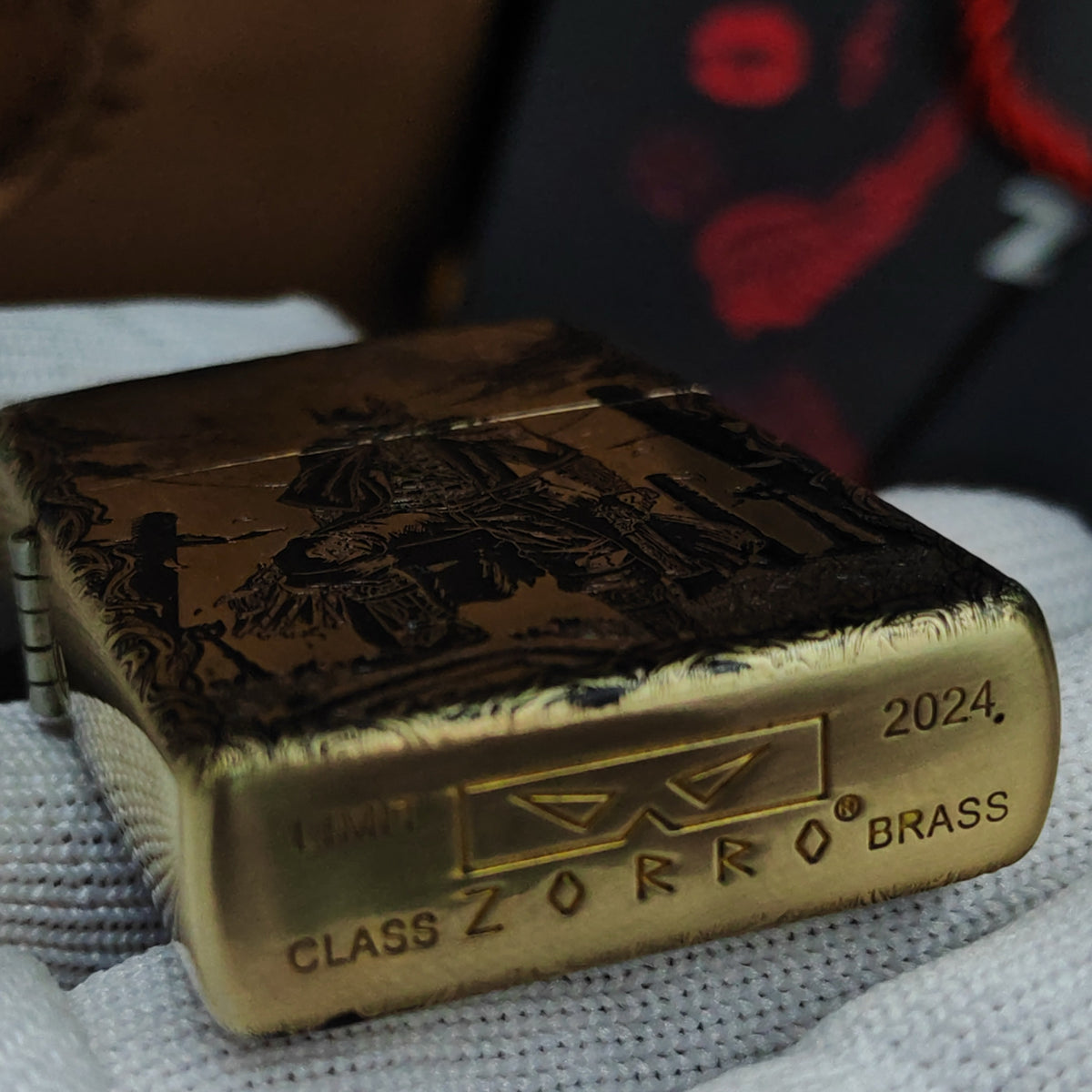 Bloodborne Zorro Copper Lighter – Deep Engraved Dual-Sided
