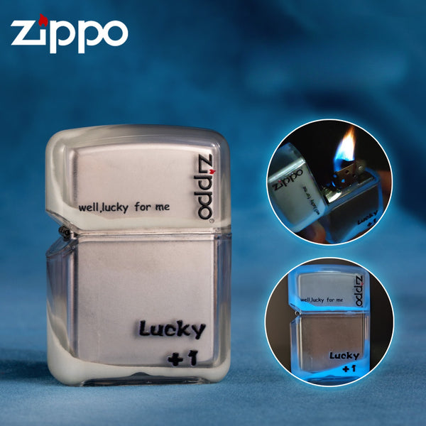 Zippo Windproof Lighter - Custom Luminous Quicksand Acrylic Shell