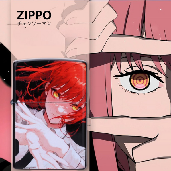 Briquet Zippo peint en 3D Chainsaw Man – Collection Anime personnalisée