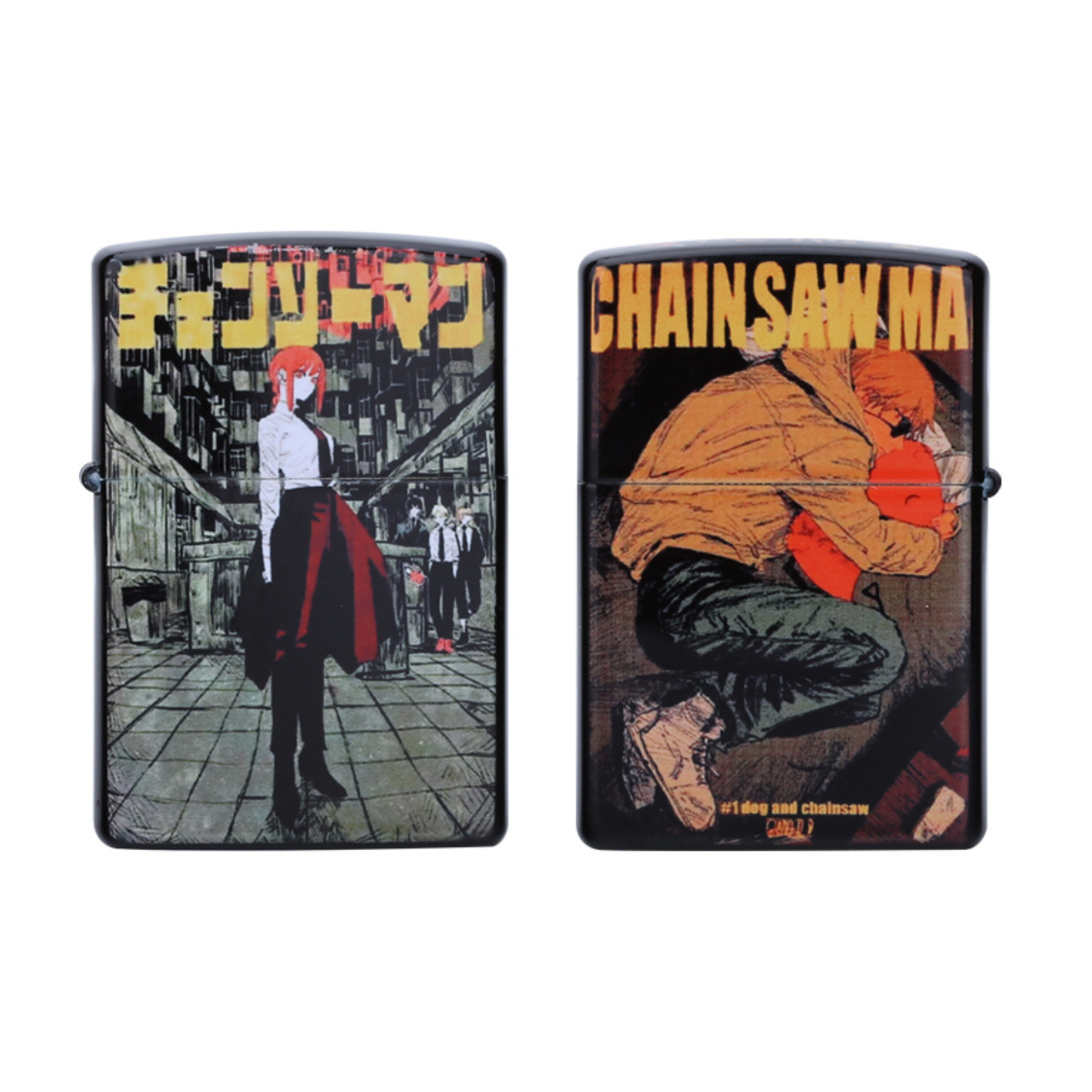 Briquet Zippo peint en 3D Chainsaw Man – Collection Anime personnalisée