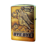 Back view of the Dragon Ball 3D Relief Zippo Lighter featuring Goku with angel wings, iconic 