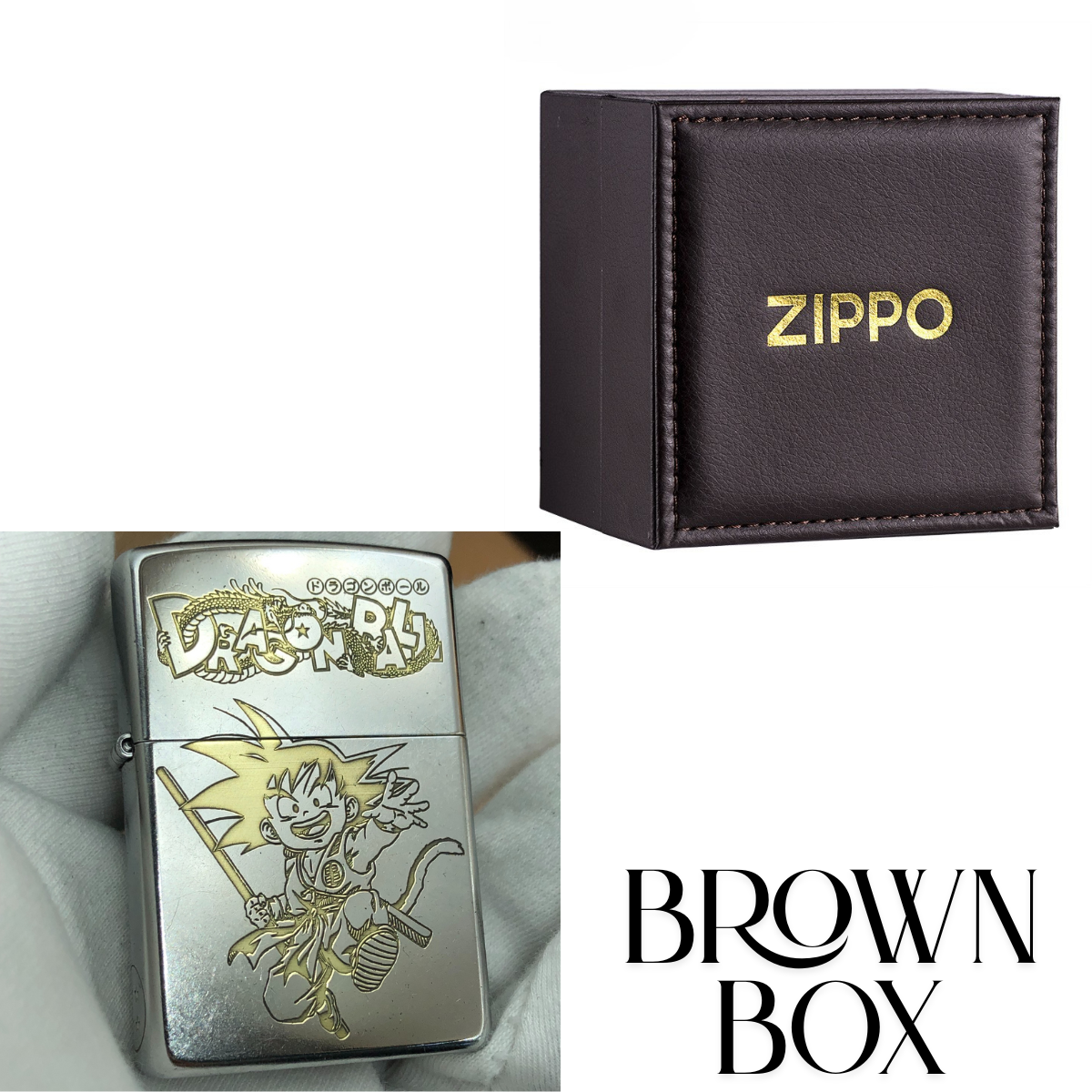 D.r.a.g.o.n B.a.l.l Zippo Lighter Silver Matte – Deep Engraved Kid G.o.k.u Design