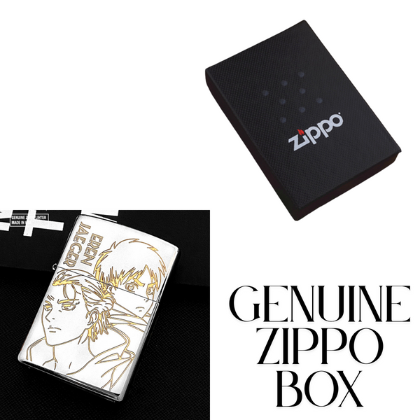 Briquet Zippo Eren Yeager L'Attaque des Titans - Ailes de la Liberté gravées