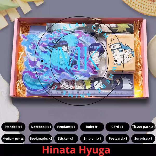 Hinata Hyuga gift box with Naruto-themed items