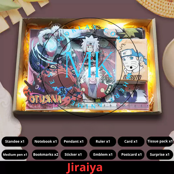 Jiraiya gift box with Naruto-themed items