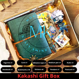 Kakashi gift box with figure, notebook, and anime-themed accessories