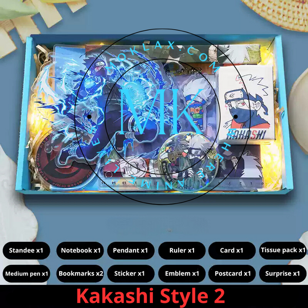 Kakashi Style 2 Naruto gift box with themed collectibles