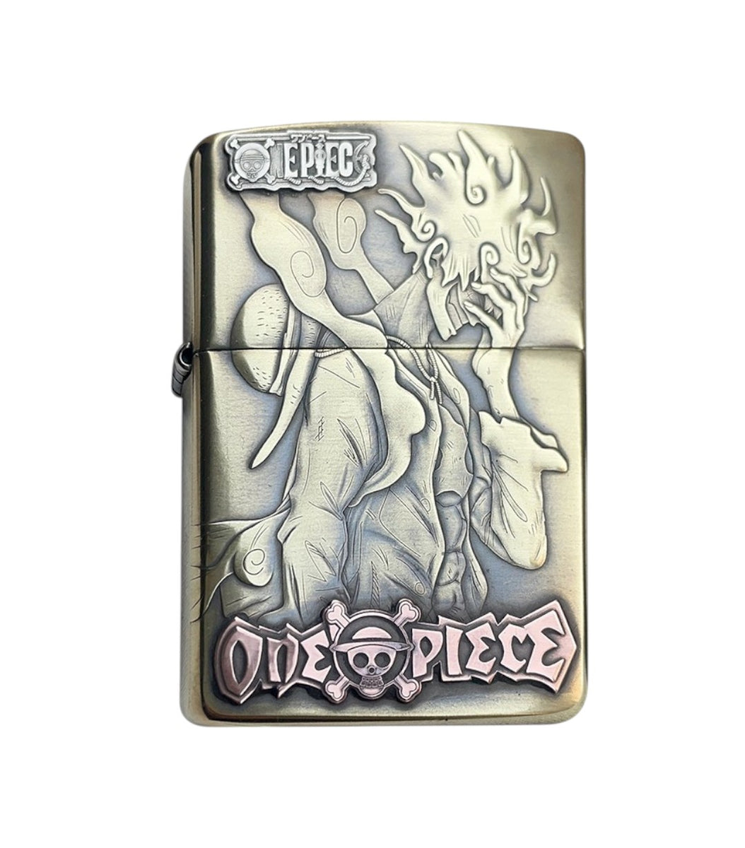 Luffy One Piece 3D relief Zippo lighter featuring Monkey D. Luffy in an engraved design with unique artistic details, perfect for anime collectors.







