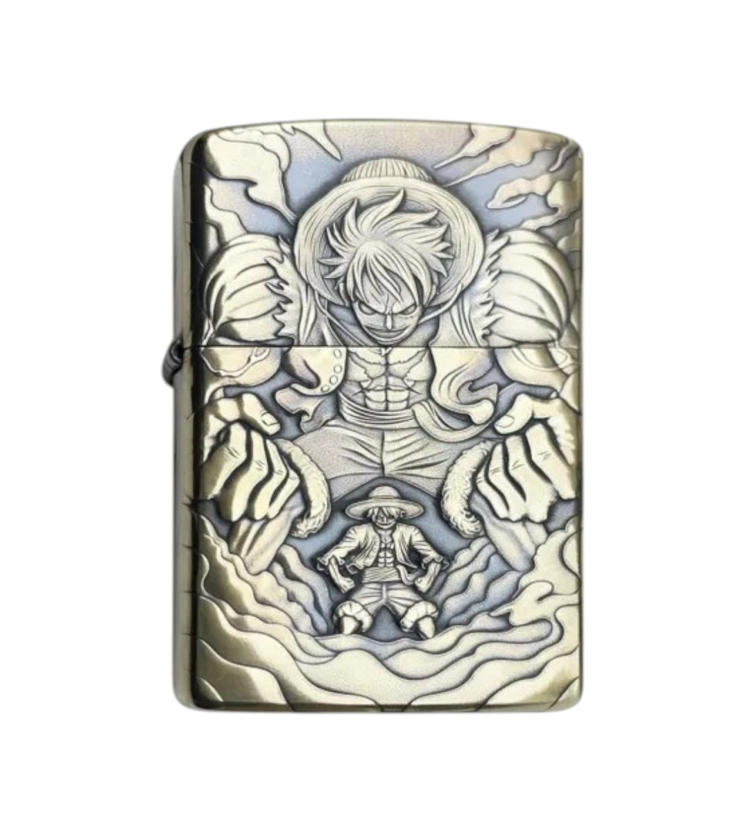 Luffy One Piece 3D Relief Zippo Lighter - Anime Windproof Collectible