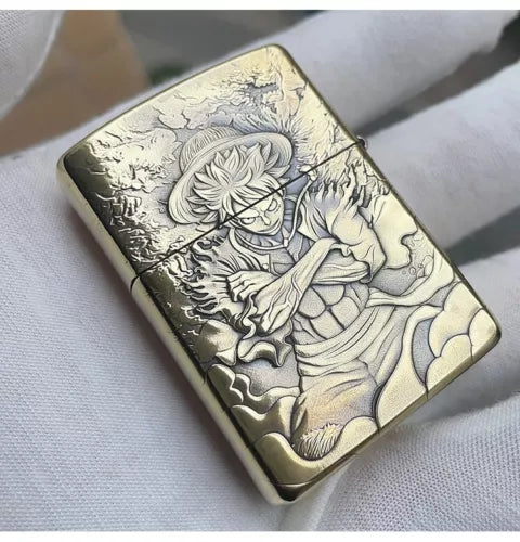 Luffy One Piece 3D Relief Zippo Lighter - Anime Windproof Collectible