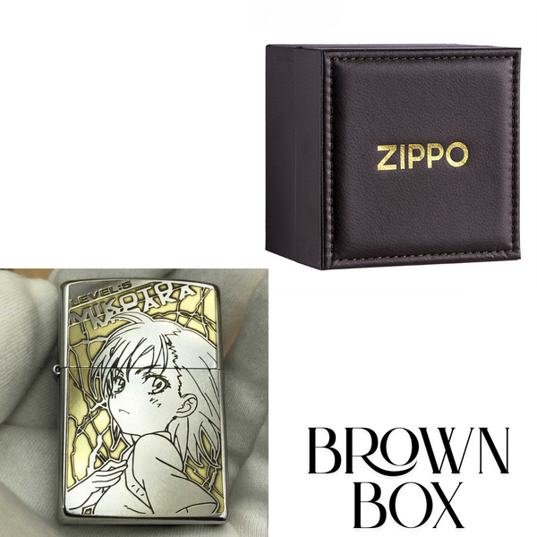 Briquet Zippo gravé en profondeur Misaka Mikoto – motif floral