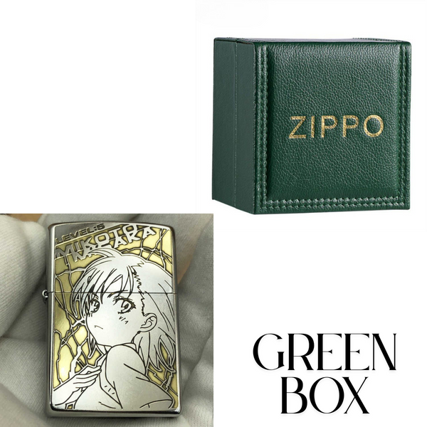 Briquet Zippo gravé en profondeur Misaka Mikoto – motif floral