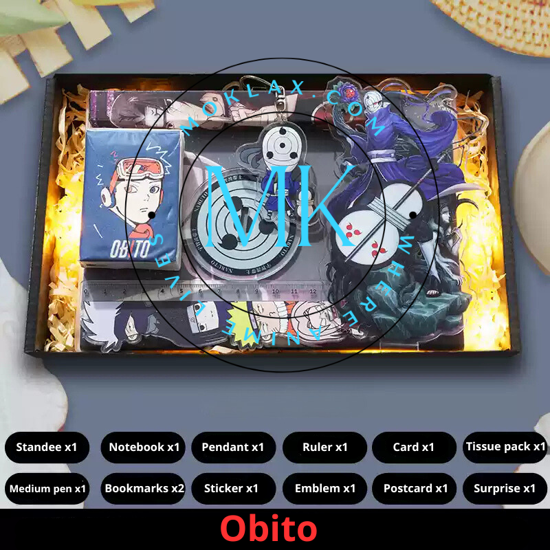 Obito gift box with Naruto-themed items