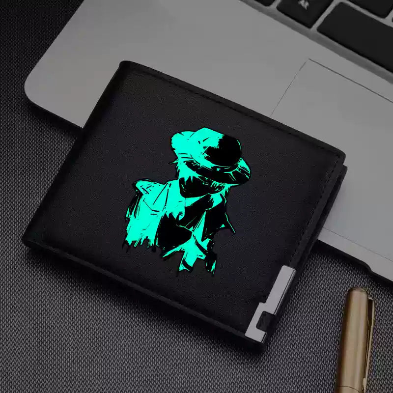 One Piece Luffy wallet with a glowing green design, perfect for anime fans and collectors