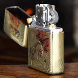 Side view of open collectible brass lighter featuring Nami from One Piece - ideal anime gift for fans and collectors