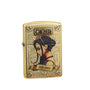 Engraved brass lighter featuring Nico Robin from One Piece - collectible gift for anime fans