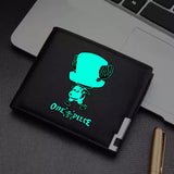 One Piece wallet with glowing green design featuring the iconic skeleton character. A must-have accessory for fans of the series.