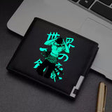 One Piece Zorro wallet with a glowing green design, perfect for anime fans and collectors