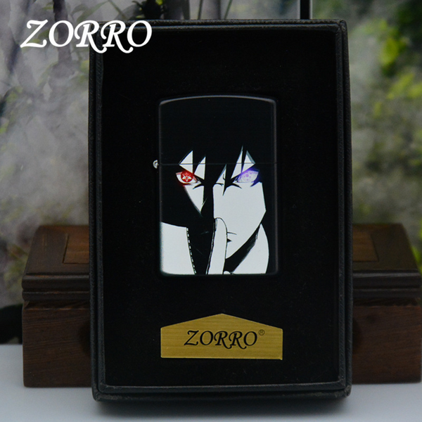 Sasuke Uchiha Custom Lighter – Zorro 3D Naruto Design, Sharingan & Rinnegan