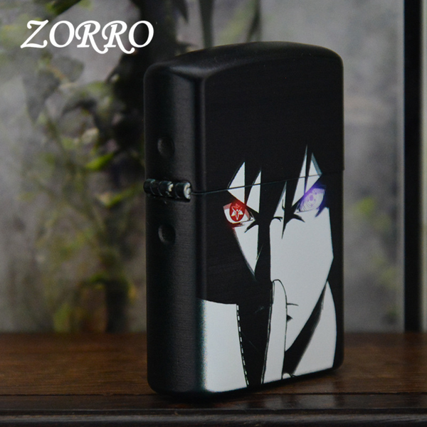 Sasuke Uchiha Custom Lighter – Zorro 3D Naruto Design, Sharingan & Rinnegan