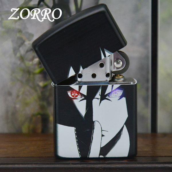 Sasuke Uchiha Custom Lighter – Zorro 3D Naruto Design, Sharingan & Rinnegan