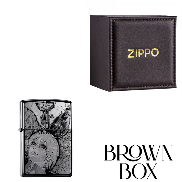 Tokyo Ghoul Zippo Lighter, Laser Engraved, Anime Design