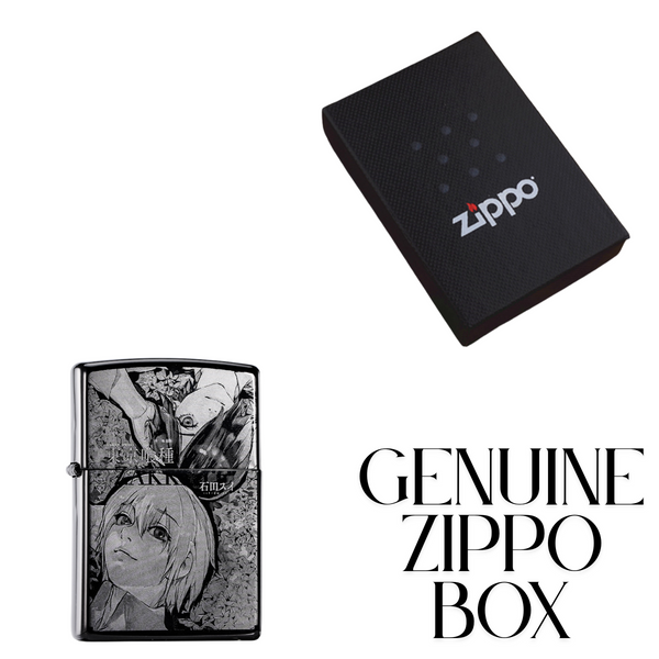Tokyo Ghoul Zippo Lighter, Laser Engraved, Anime Design