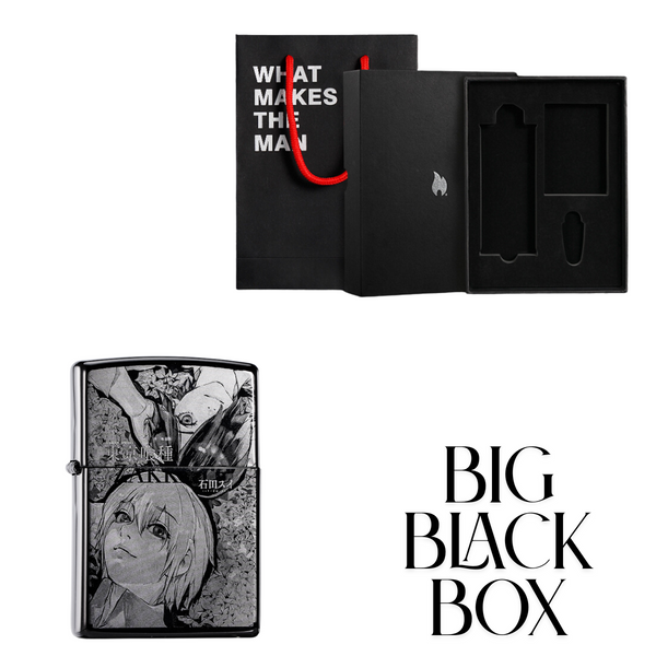 Tokyo Ghoul Zippo Lighter, Laser Engraved, Anime Design