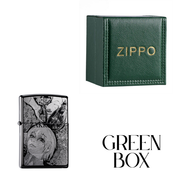 Tokyo Ghoul Zippo Lighter, Laser Engraved, Anime Design
